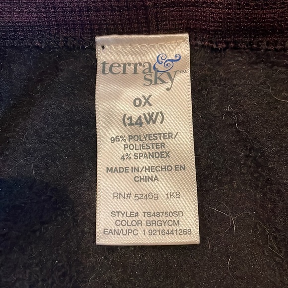 Woman’s insulated leggings Terra & Sky size 14W - Picture 2 of 2